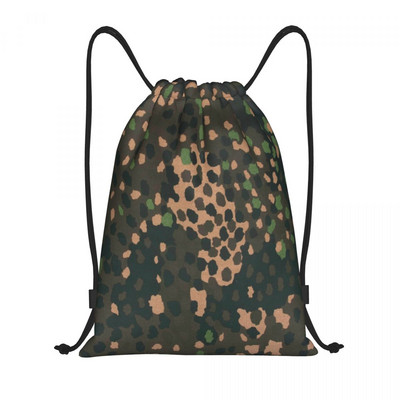 WW2 vācu Splittertarn Camo savilkšanas mugursoma sporta sporta soma vīriešiem sievietēm militārās armijas maskēšanās treniņu maiss