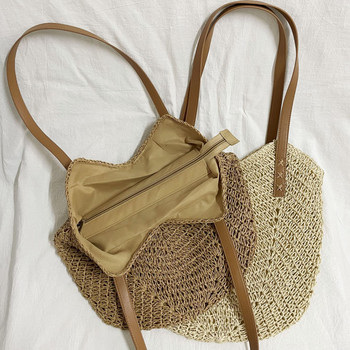 2023 Summer Beach Straw τσάντες και πορτοφόλια Weave tote bag Γυναικείες Bohemian τσάντες ώμου για γυναίκες Γυναικείες τσάντες αγορών ταξιδιού