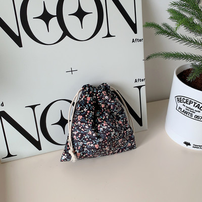 Jauki ziedu velveta maza monētu maciņa aukliņu soma Rokassomas Sievietēm Rotaslietas Lūpu krāsa Kosmētika Bagāžas virve uzglabāšanas maisiņš, auklas soma