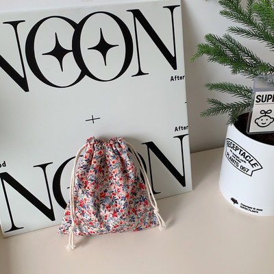 Jauki ziedu velveta maza monētu maciņa aukliņu soma Rokassomas Sievietēm Rotaslietas Lūpu krāsa Kosmētika Bagāžas virve uzglabāšanas maisiņš, auklas soma