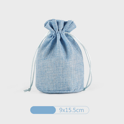 Jauns Vairāku izmēru Apaļa dibena Dabīga džutas lina Savelkamās aukliņas maisiņi Maciņš Iepakojums Dāvanu Soma Juvelierizstrādājumu Ziemassvētku soma