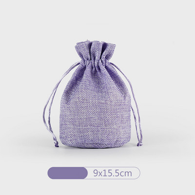 Jauns Vairāku izmēru Apaļa dibena Dabīga džutas lina Savelkamās aukliņas maisiņi Maciņš Iepakojums Dāvanu Soma Juvelierizstrādājumu Ziemassvētku soma