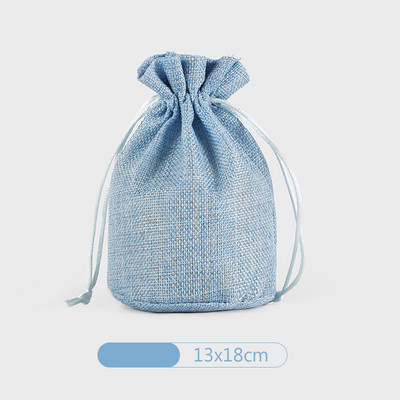 Jauns Vairāku izmēru Apaļa dibena Dabīga džutas lina Savelkamās aukliņas maisiņi Maciņš Iepakojums Dāvanu Soma Juvelierizstrādājumu Ziemassvētku soma