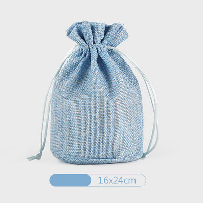 Jauns Vairāku izmēru Apaļa dibena Dabīga džutas lina Savelkamās aukliņas maisiņi Maciņš Iepakojums Dāvanu Soma Juvelierizstrādājumu Ziemassvētku soma