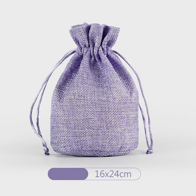 Jauns Vairāku izmēru Apaļa dibena Dabīga džutas lina Savelkamās aukliņas maisiņi Maciņš Iepakojums Dāvanu Soma Juvelierizstrādājumu Ziemassvētku soma