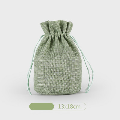Jauns Vairāku izmēru Apaļa dibena Dabīga džutas lina Savelkamās aukliņas maisiņi Maciņš Iepakojums Dāvanu Soma Juvelierizstrādājumu Ziemassvētku soma