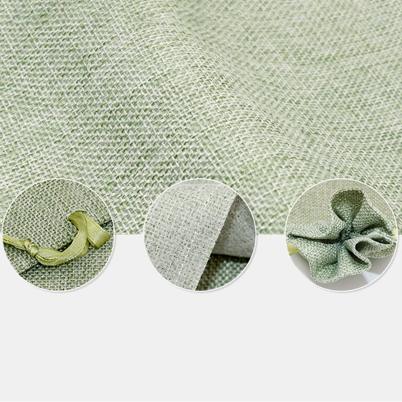 Jauns Vairāku izmēru Apaļa dibena Dabīga džutas lina Savelkamās aukliņas maisiņi Maciņš Iepakojums Dāvanu Soma Juvelierizstrādājumu Ziemassvētku soma