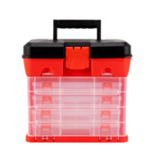 4 slāņu plastmasas kaste liela makšķerēšanas kastes skrūvju detaļu uzglabāšanas instrumentu kaste, glabāšana makšķerēšanas mānekļu kaste, piederumu kārba