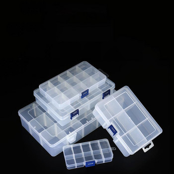 LUXIANZI Водоустойчива пластмасова кутия за инструменти за съхранение Преносима прозрачна метална част Хардуерни инструменти Отвертка Органайзер Кутия за инструменти Калъф