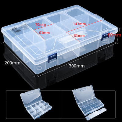 LUXIANZI ūdensnecaurlaidīgas plastmasas uzglabāšanas instrumentu kaste Pārnēsājamas caurspīdīgas metāla daļas Aparatūras instrumenti Skrūvgrieža organizatora instrumentu kaste futrālis