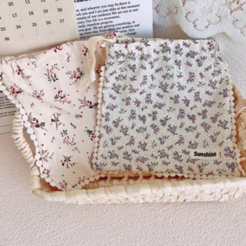 INS Garden Style Floral Cotton Bundle Pocket Organizer Bag Organizer Home Organizer Dust Bag Ταξινόμηση ταξιδιού Φορητή τσάντα οργάνωσης