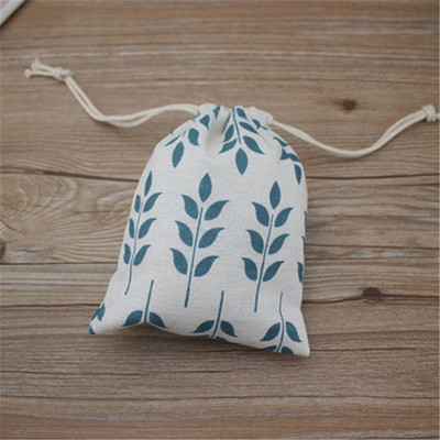 1 gab Savelkamās aukliņas Kokvilnas lina auduma putekļu auduma maisiņš Dabīgs audekls Hesijas džutas maisiņi Dāvanu konfekšu maisiņi Kāzu dāvanu maisiņi