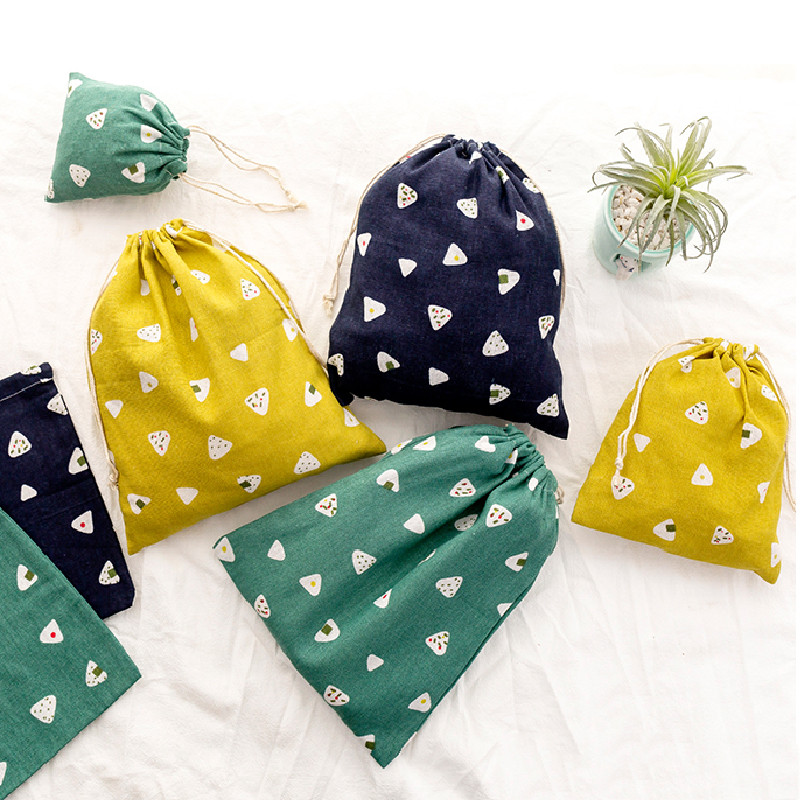 Modna pamučna torba za kupnju s uzicom za višekratnu upotrebu Eko sklopiva torbica za donje rublje za višekratnu upotrebu Torbica za kućno pohranjivanje