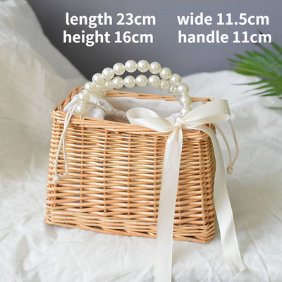 Õlgest kandekotid naistele rotangist korv rannas käsitsi valmistatud kangakott Käekott naistele kodune hoiukorv