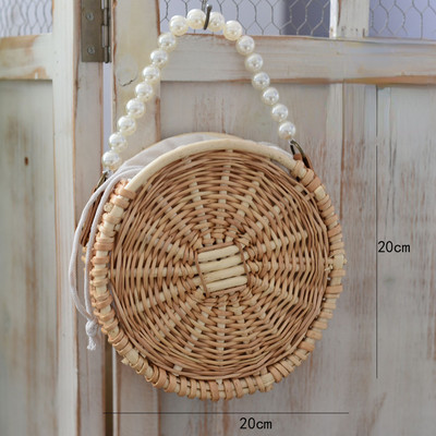 Õlgest kandekotid naistele rotangist korv rannas käsitsi valmistatud kangakott Käekott naistele kodune hoiukorv