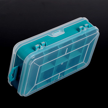 Кутия за инструменти Прозрачен двустранен многофункционален инструмент за съхранение на пластмасова кутия f