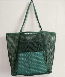 Geantă de plajă cu plasă pentru femei Geantă de mână de umăr Geanta de plajă de înot de capacitate mare Jucării pentru copii Genți de depozitare Organizator de machiaj Geantă de călătorie