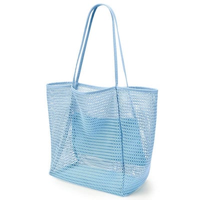 Geantă de plajă cu plasă pentru femei Geantă de mână de umăr Geanta de plajă de înot de capacitate mare Jucării pentru copii Genți de depozitare Organizator de machiaj Geantă de călătorie