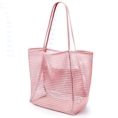 Geantă de plajă cu plasă pentru femei Geantă de mână de umăr Geanta de plajă de înot de capacitate mare Jucării pentru copii Genți de depozitare Organizator de machiaj Geantă de călătorie