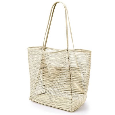 Geantă de plajă cu plasă pentru femei Geantă de mână de umăr Geanta de plajă de înot de capacitate mare Jucării pentru copii Genți de depozitare Organizator de machiaj Geantă de călătorie