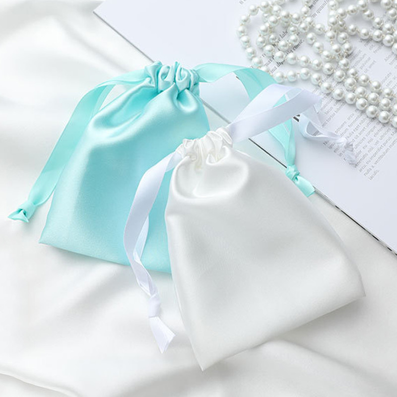 Zīda imitācijas auduma maisiņi rotaslietas iepakojums aukliņas biznesa dāvanas iesaiņojums labvēlīgi maisiņi kāzu ballītes konfekšu uzglabāšanas somas