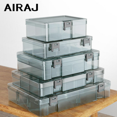 AIRAJ Multifunktsionaalne osade kast, plastikust tööriistakast, majapidamiskruvikast, elektroonikaosade hoiukast, riistvara