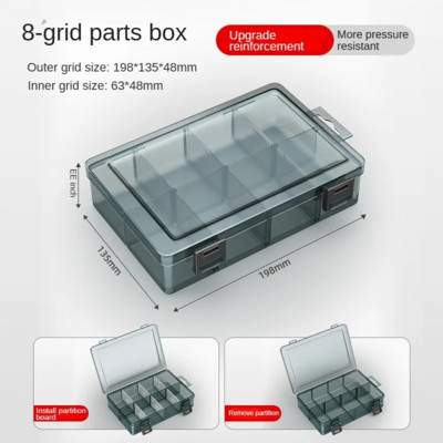 AIRAJ Daudzfunkcionālo detaļu kaste, plastmasas instrumentu kaste, sadzīves skrūvju kaste, elektronisko detaļu uzglabāšanas kaste, aparatūra