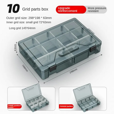 AIRAJ Daudzfunkcionālo detaļu kaste, plastmasas instrumentu kaste, sadzīves skrūvju kaste, elektronisko detaļu uzglabāšanas kaste, aparatūra