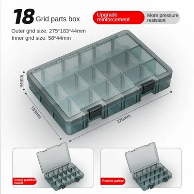 AIRAJ Daudzfunkcionālo detaļu kaste, plastmasas instrumentu kaste, sadzīves skrūvju kaste, elektronisko detaļu uzglabāšanas kaste, aparatūra