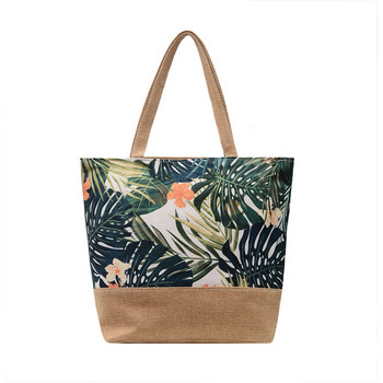 Модна сгъваема дамска чанта с голям размер Дамска ежедневна дамска чанта с щампа на цветя и графити през рамо Плажна чанта Bolsa Feminina