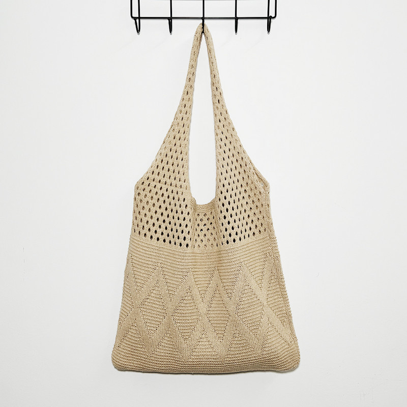 Πλεκτές τσάντες σχεδιαστών Γυναικείες τσάντες μεγάλης χωρητικότητας Γυναικείες τσάντες ώμου Καλοκαιρινή τσάντα παραλίας Πορτοφόλια Casual Hollow Woven Shopping