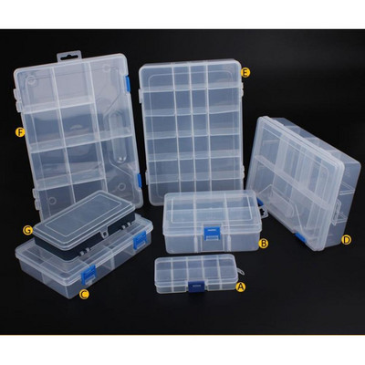 Elektronikus alkatrészek tároló doboz Hordozható ékszer csavaros rendszerező konténerek átlátszó műanyag tároló doboz Dropship