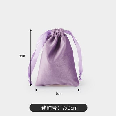 Pungi de depozitare din catifea DINYAO, cu șnur, la atingere moale, pentru machiaj, bijuterii de buzunar, pentru nuntă, pentru cadouri de Crăciun, de Anul Nou.