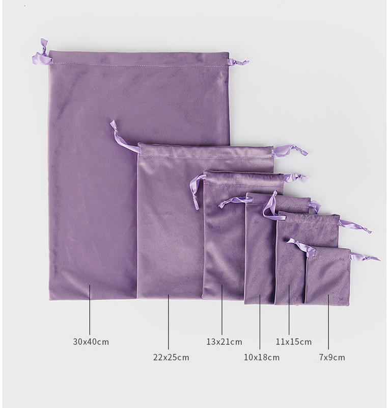 Pungi de depozitare din catifea DINYAO, cu șnur, la atingere moale, pentru machiaj, bijuterii de buzunar, pentru nuntă, pentru cadouri de Crăciun, de Anul Nou.