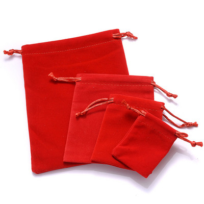 10gab Samta maisiņš Savelkamās aukliņas Maciņi Rotaslietas Dāvanu Displejs Iepakošanas maisiņi Modes flaneļa somas 5x7cm 7x9cm 10x12cm 13x18cm