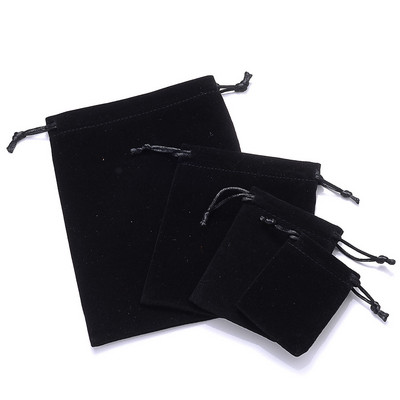 10gab Samta maisiņš Savelkamās aukliņas Maciņi Rotaslietas Dāvanu Displejs Iepakošanas maisiņi Modes flaneļa somas 5x7cm 7x9cm 10x12cm 13x18cm