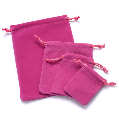 10gab Samta maisiņš Savelkamās aukliņas Maciņi Rotaslietas Dāvanu Displejs Iepakošanas maisiņi Modes flaneļa somas 5x7cm 7x9cm 10x12cm 13x18cm