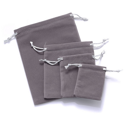 10gab Samta maisiņš Savelkamās aukliņas Maciņi Rotaslietas Dāvanu Displejs Iepakošanas maisiņi Modes flaneļa somas 5x7cm 7x9cm 10x12cm 13x18cm