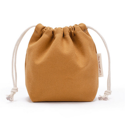 Mala pamučna platnena torbica s uzicom Prijenosni putni ženski kozmetički ruž za usne Mini torbica za pohranu Višekratne kvadratne platnene torbice