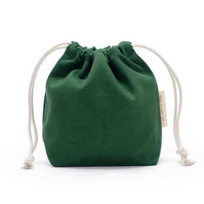 Mala pamučna platnena torbica s uzicom Prijenosni putni ženski kozmetički ruž za usne Mini torbica za pohranu Višekratne kvadratne platnene torbice