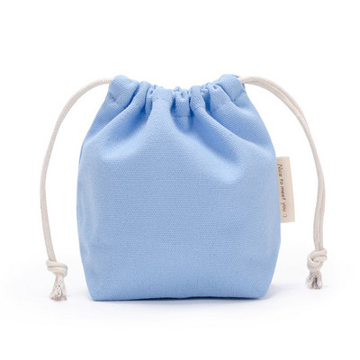 Mala pamučna platnena torbica s uzicom Prijenosni putni ženski kozmetički ruž za usne Mini torbica za pohranu Višekratne kvadratne platnene torbice