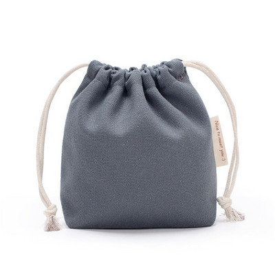 Mala pamučna platnena torbica s uzicom Prijenosni putni ženski kozmetički ruž za usne Mini torbica za pohranu Višekratne kvadratne platnene torbice