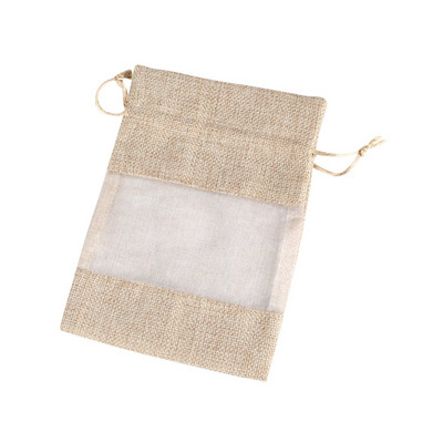 Lina audekls organza soma ar aukliņu kāzu ballītēm Kosmētikas paraugi Goodies Mesh