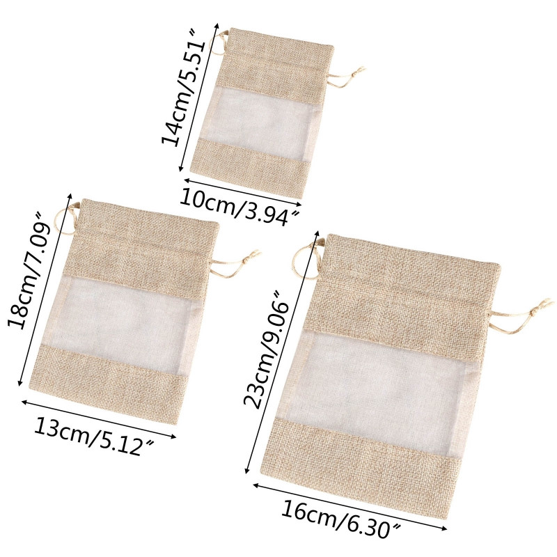 Lina audekls organza soma ar aukliņu kāzu ballītēm Kosmētikas paraugi Goodies Mesh