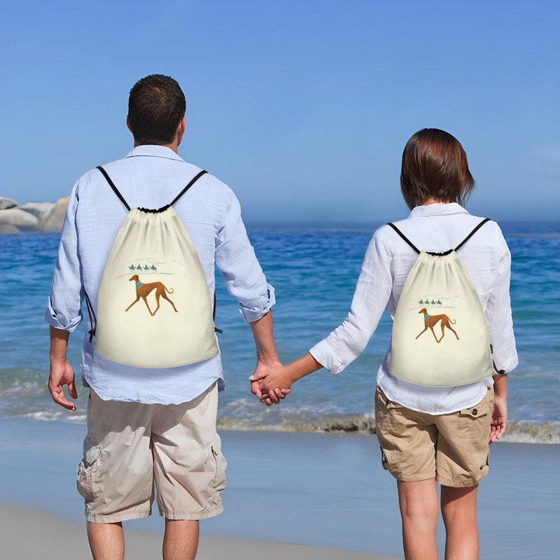 Pielāgota Azavakas kurts suns aukliņu soma vīriešiem sievietēm portatīva sporta zāle sporta maiss vipets vēja suns iepirkšanās uzglabāšanas mugursomas