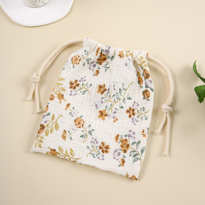 1PC Organizator Kawaii Bear Pamučna torbica s uzicom Ženska torbica za pohranu Slatka torbica za šminku Putne toaletne torbice Putni pribor za pranje