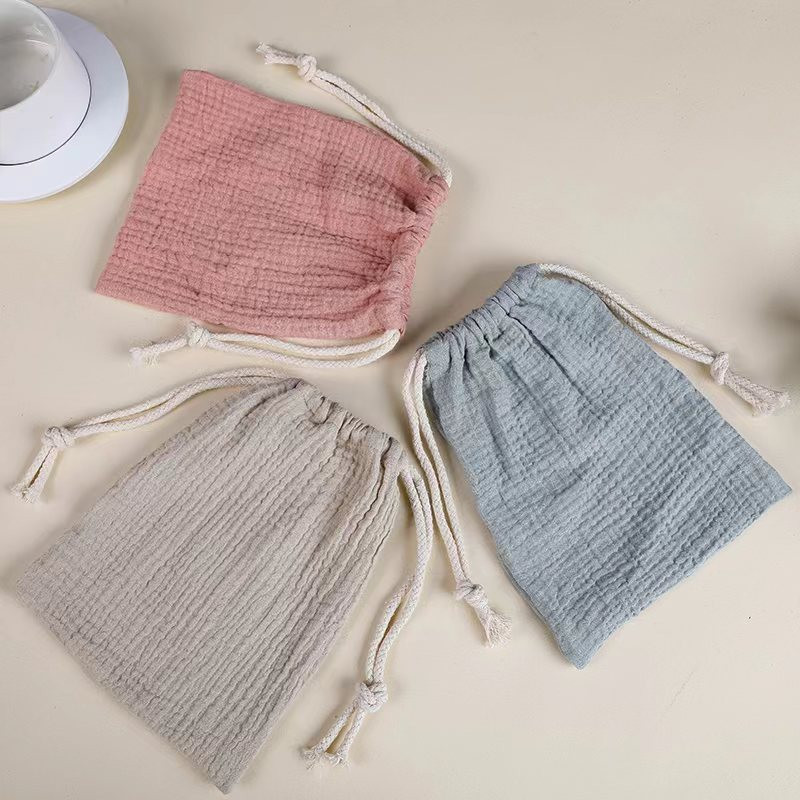 1PC Organizator Kawaii Bear Pamučna torbica s uzicom Ženska torbica za pohranu Slatka torbica za šminku Putne toaletne torbice Putni pribor za pranje