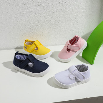 Παπούτσια από καμβά T-Strap για νήπια για μικρά παιδιά κλασικά παπούτσια