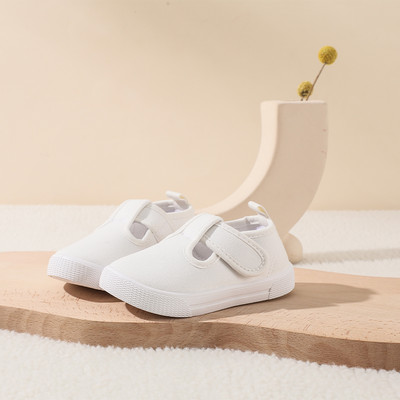 Παπούτσια από καμβά T-Strap για νήπια για μικρά παιδιά κλασικά παπούτσια