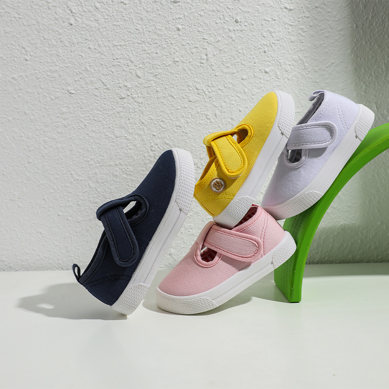 Παπούτσια από καμβά T-Strap για νήπια για μικρά παιδιά κλασικά παπούτσια